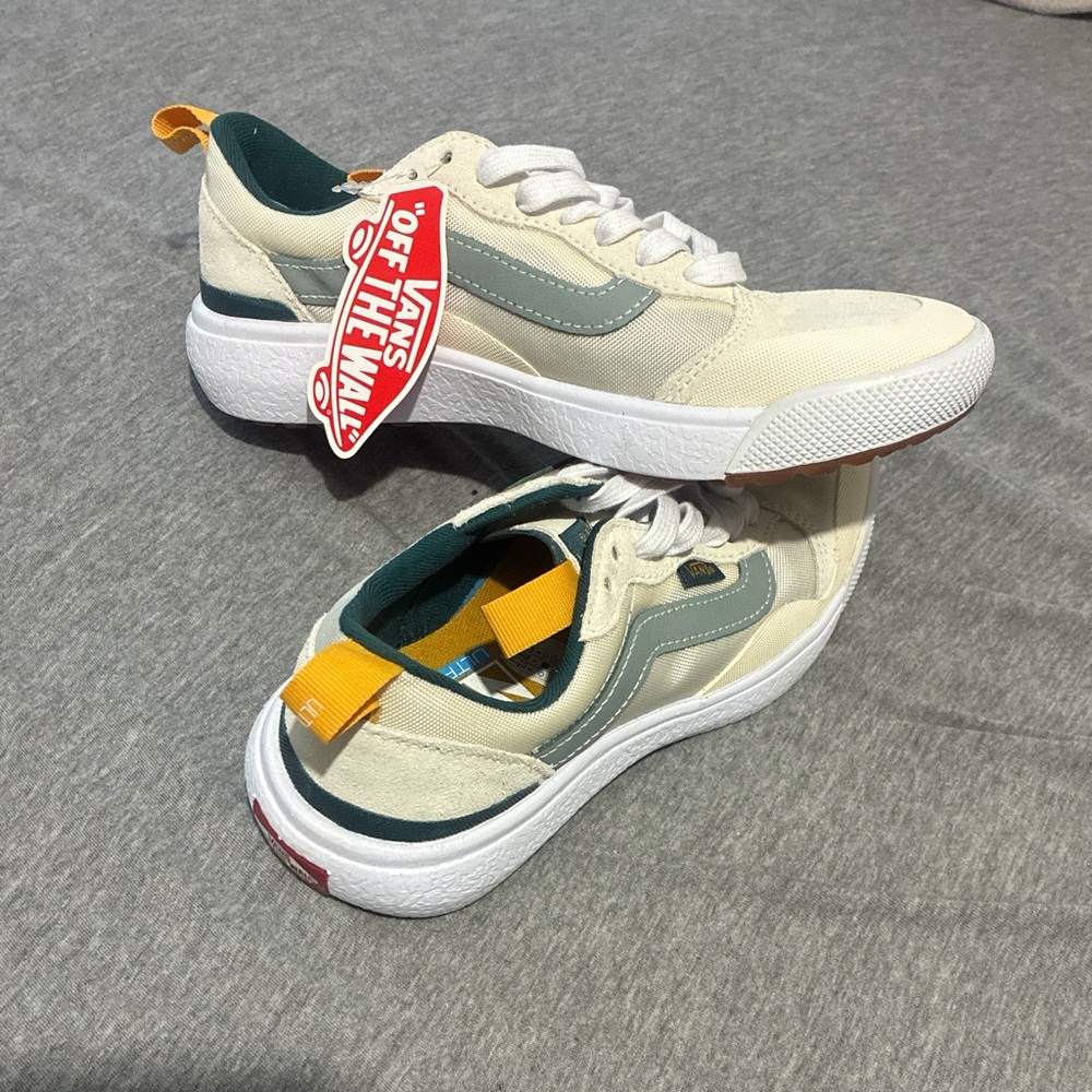 Vans Marshmallow and Green Color-way Women's Sneakers